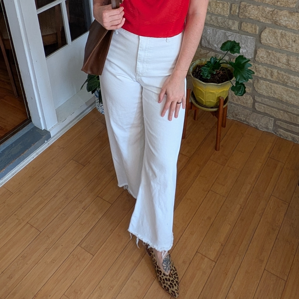 Zara White Sailor Jeans